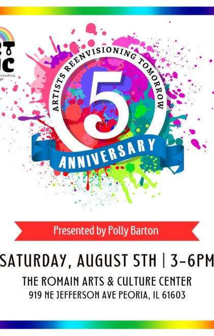You are cordially invited to the Artists ReEnvisioning Tomorrow 5-Year Anniversary Celebration! Enjoy hors d'oeuvres and a cash bar while we feature the talents of our co-founders. The event will inc (2)